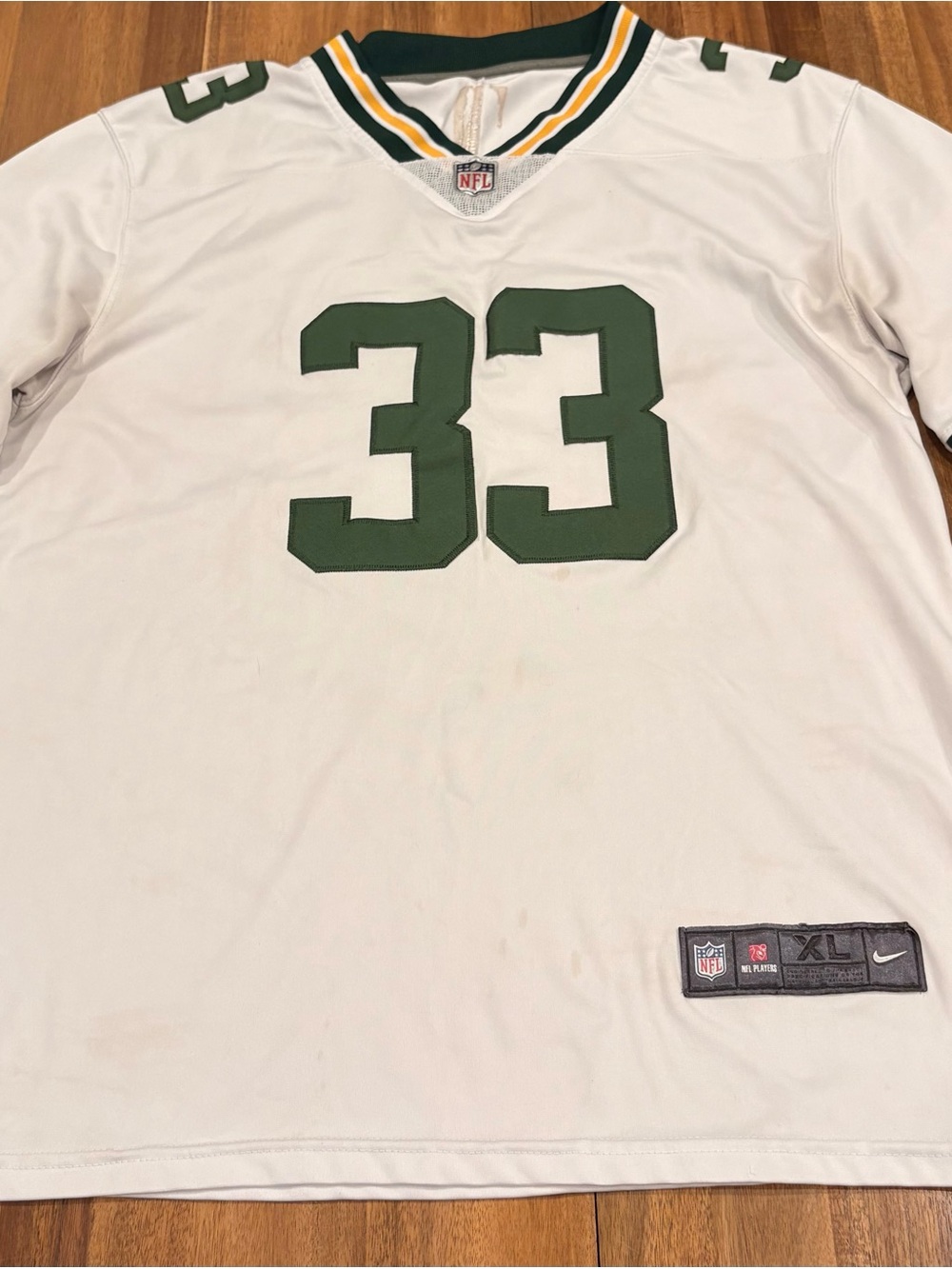 Nike Green Bay Packers Aaron Jones #33 White NFL Jersey Men’s XL